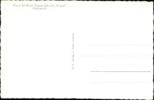 Ak Ostseebad Timmendorfer Strand, Waldkapelle
