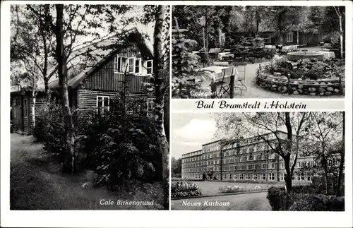 Ak Bad Bramstedt in Holstein, Café Birkengrund, Neues Kurhaus, Cafégarten