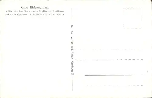 Ak Bad Bramstedt in Holstein, Café Birkengrund, Neues Kurhaus, Cafégarten