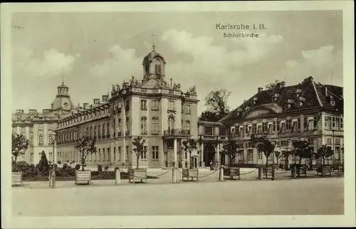 Ak Karlsruhe in Baden, Schlosskirche
