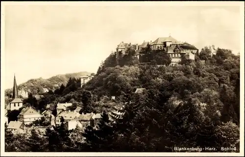 Ak Blankenburg am Harz, Schloss, Kirchturm