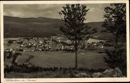 Ak Schloßborn Schlossborn Glashütten im Taunus, Ortsansicht