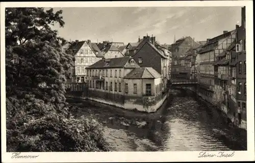 Ak Hannover in Niedersachsen, Leine-Insel