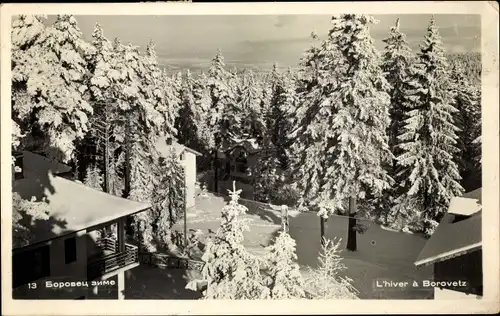 Ak Borowez Bulgarien, Winteransicht