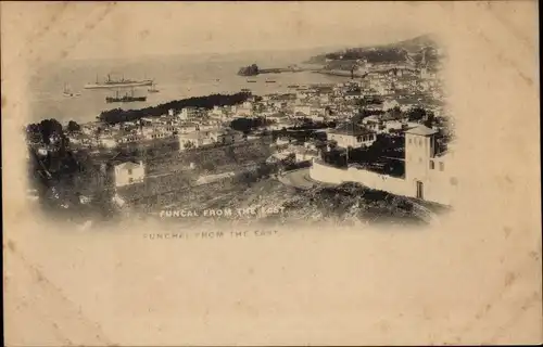 Ak Funchal Insel Madeira Portugal, from the east