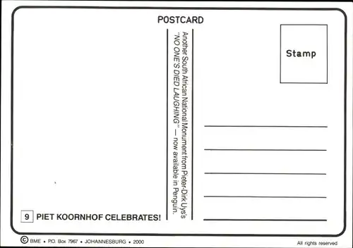 Ak Piet Koornhof feiert Veränderung und Freiheit, nur Weiße, die Apartheid ist tot