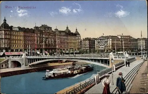 Ak Wien I., Marienbrücke