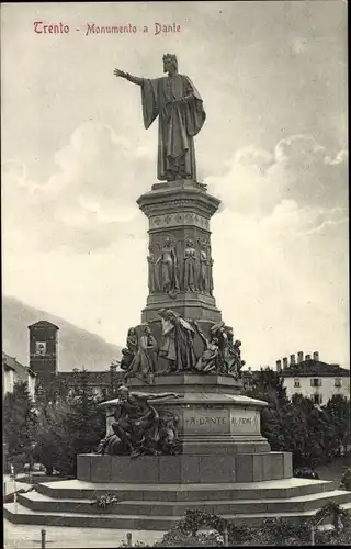 Ak Trento Trient Trentino, Monumento a Dante