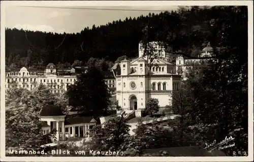 Ak Mariánské Lázně Marienbad Region Karlsbad, Kurhäuser, Kreuzberg