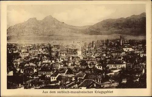 Ak Serbisch-mazedonisches Kriegsgebiet, Panorama