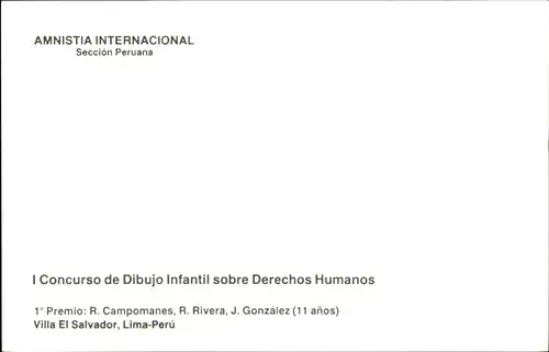 Ak Amnistia Internacional, Seccion Peruana, Concurso de Dibujo Infantil sobre Derechos Humanos