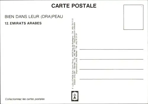 Ak Arabische Emirate, Biend in ihrer Flagge