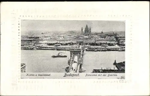 Präge Passepartout Ak Budapest Ungarn, Panorama, Basilika