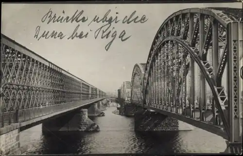 Foto Ak Riga Lettland, Brücke