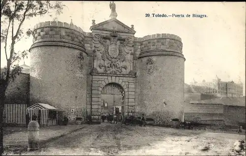Ak Toledo Kastilien La Mancha Spanien, Puerta de Bisagra