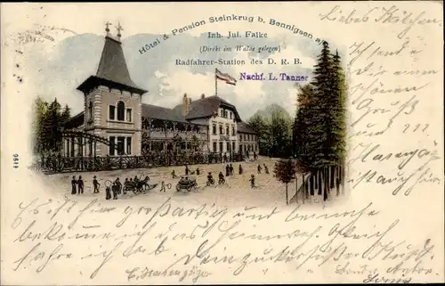 Litho Bennigsen Springe am Deister, Hotel und Pension Steinkrug