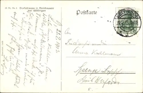 Ak Reinhausen Gleichen Landkreis Göttingen, Dorfstraße