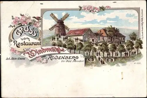 Litho Bad Nenndorf an der Weser, Restaurant Windmühle