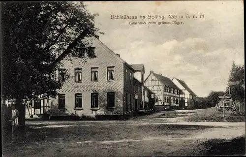 Ak Schießhaus im Solling Deensen Niedersachsen, Gasthaus zum grünen Jäger