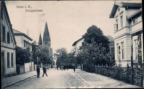 Ak Bünde in Westfalen, Philippstraße