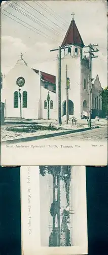 Leporello Ak Tampa Florida USA, Saint-Andrews-Episcopal-Church