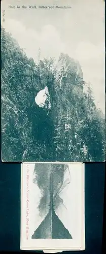Leporello Ak Montana USA, Hole in the Wall, Biterroot Mountains, Tal-Comer-See