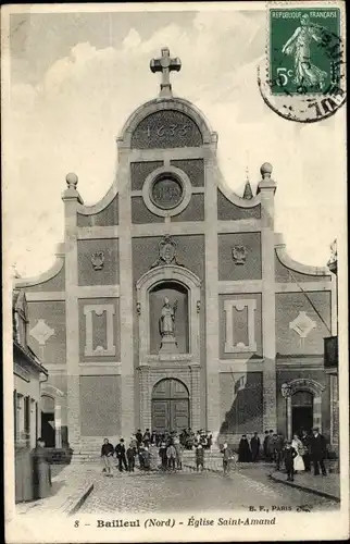 Ak Bailleul-Nord, Kirche Saint Amand