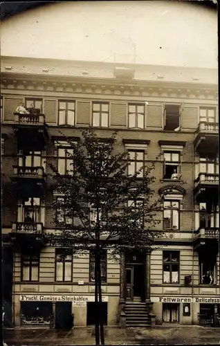 Foto Ak Hamburg Mitte Altstadt, Wohn und Geschäftshaus, Obst und Kohlehandlung, Fettwaren
