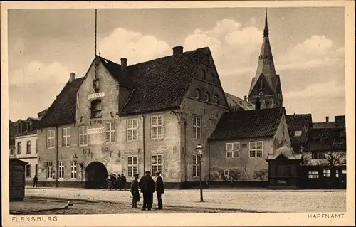 Ak Flensburg in Schleswig Holstein, Hafenamt