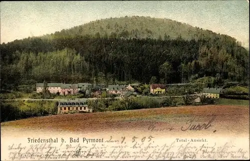 Ak Friedensthal Löwensen Bad Pyrmont in Niedersachsen, Totalansicht