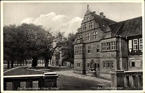 Ak Bad Gandersheim in Niedersachsen, Solbad am Elisabethbrunnen