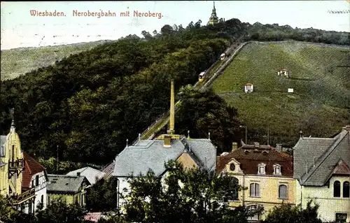 Ak Wiesbaden in Hessen, Nerobergbahn, Neroberg