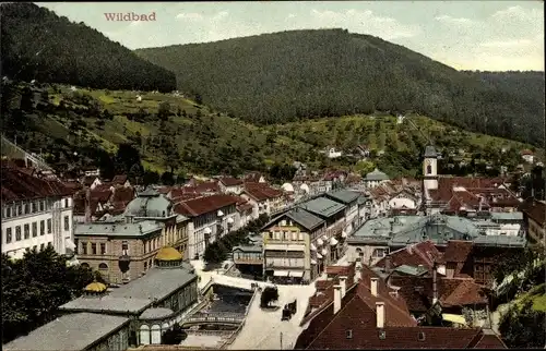 Ak Bad Wildbad im Schwarzwald, Teilansicht