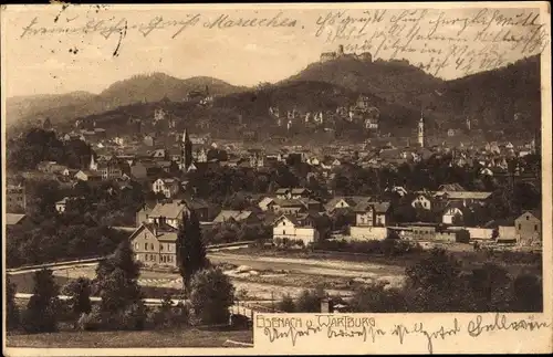 Ak Lutherstadt Eisenach in Thüringen, Gesamtansicht, Wartburg