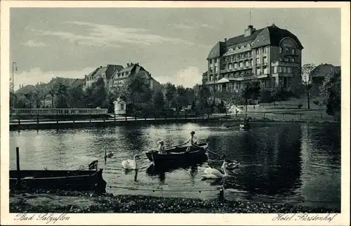 Ak Bad Salzuflen in Lippe, Hotel Fürstenhof, Ruderboot