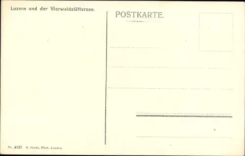 Landkarten Ak Luzern Stadt Schweiz, Vierwaldstättersee mit Umgebung