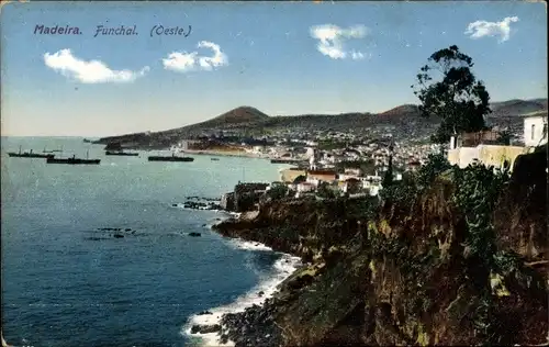 Ak Funchal Insel Madeira Portugal, Gesamtansicht