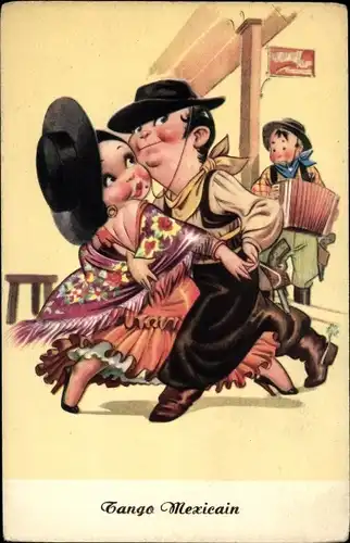 Ak Mexiko, Paar tanzt Tango