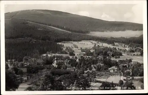 Ak Świeradów Zdrój Bad Flinsberg Schlesien, Totalansicht, Heufeder