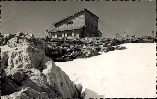 Ak Puchberg am Schneeberg Niederösterreich, Hochschneeberg, Berghütte