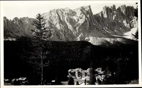 Ak Südtirol Italien, Grand Hotel Carezza al Lago con Latemar