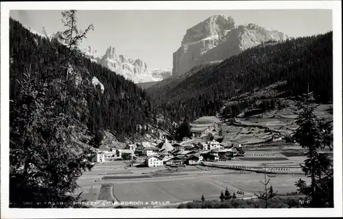 Ak Südtirol Italien, Sella, Bergspitze, Gesamtansicht