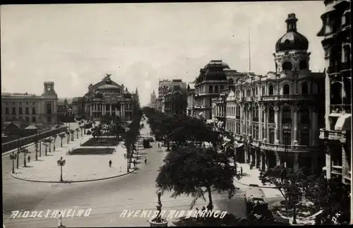 Ak Rio de Janeiro Brasilien, Avenida Rio Branco