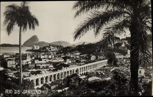 Foto Ak Rio de Janeiro Brasilien, Panorama, Viadukt