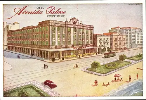 Ak Santos Brasilien, Avenida Palace Hotel