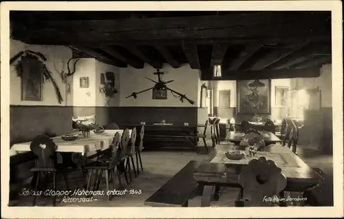 Ak Hohenems Vorarlberg, Schloss Glopper, Rittersaal