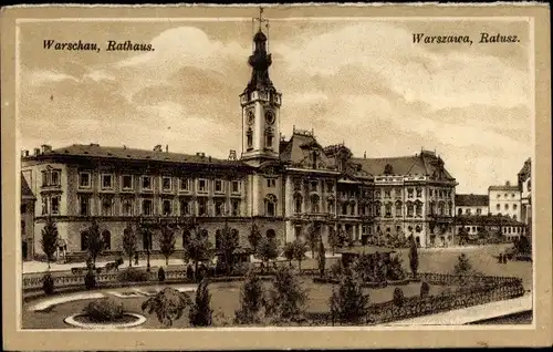 Ak Warszawa Warschau Polen, Rathaus