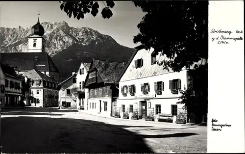 Ak Gröbming Steiermark, Kammspitze, Kirche, Häuser