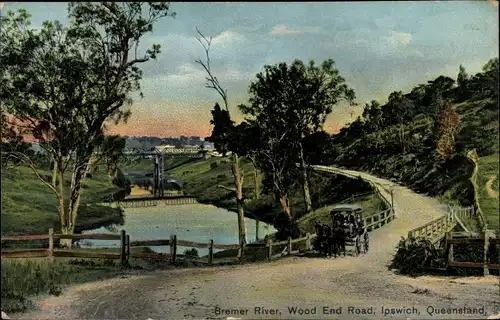 Ak Ipswich Queensland Australien, Bremer River, Wood End Road
