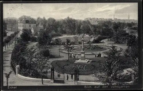 Ak Wanne Eickel Herne im Ruhrgebiet, Blick auf den Volksgarten